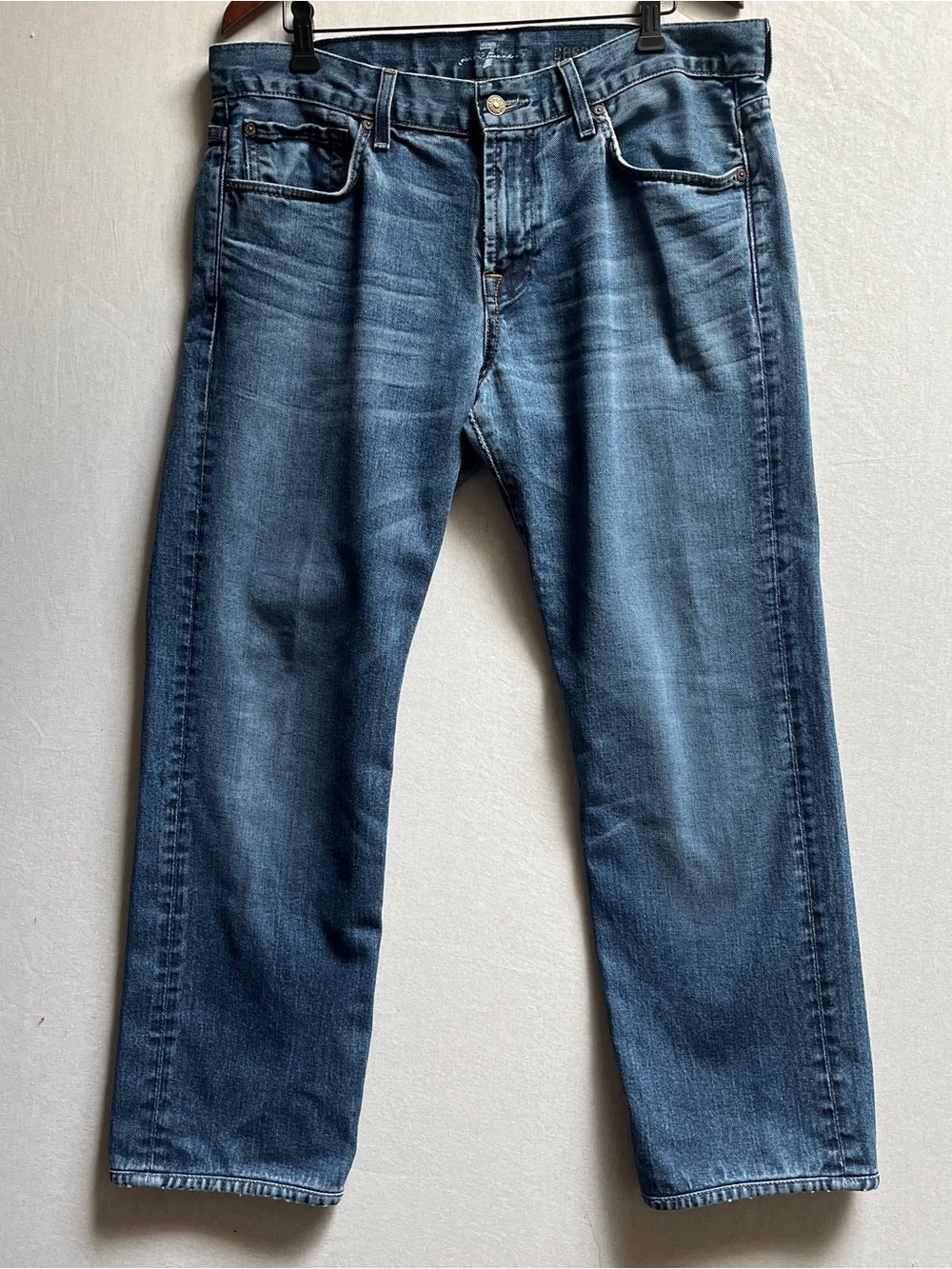 7 For All Mankind Carsen Straight Leg Blue Jeans 100% Cotton Mens Sz 34
